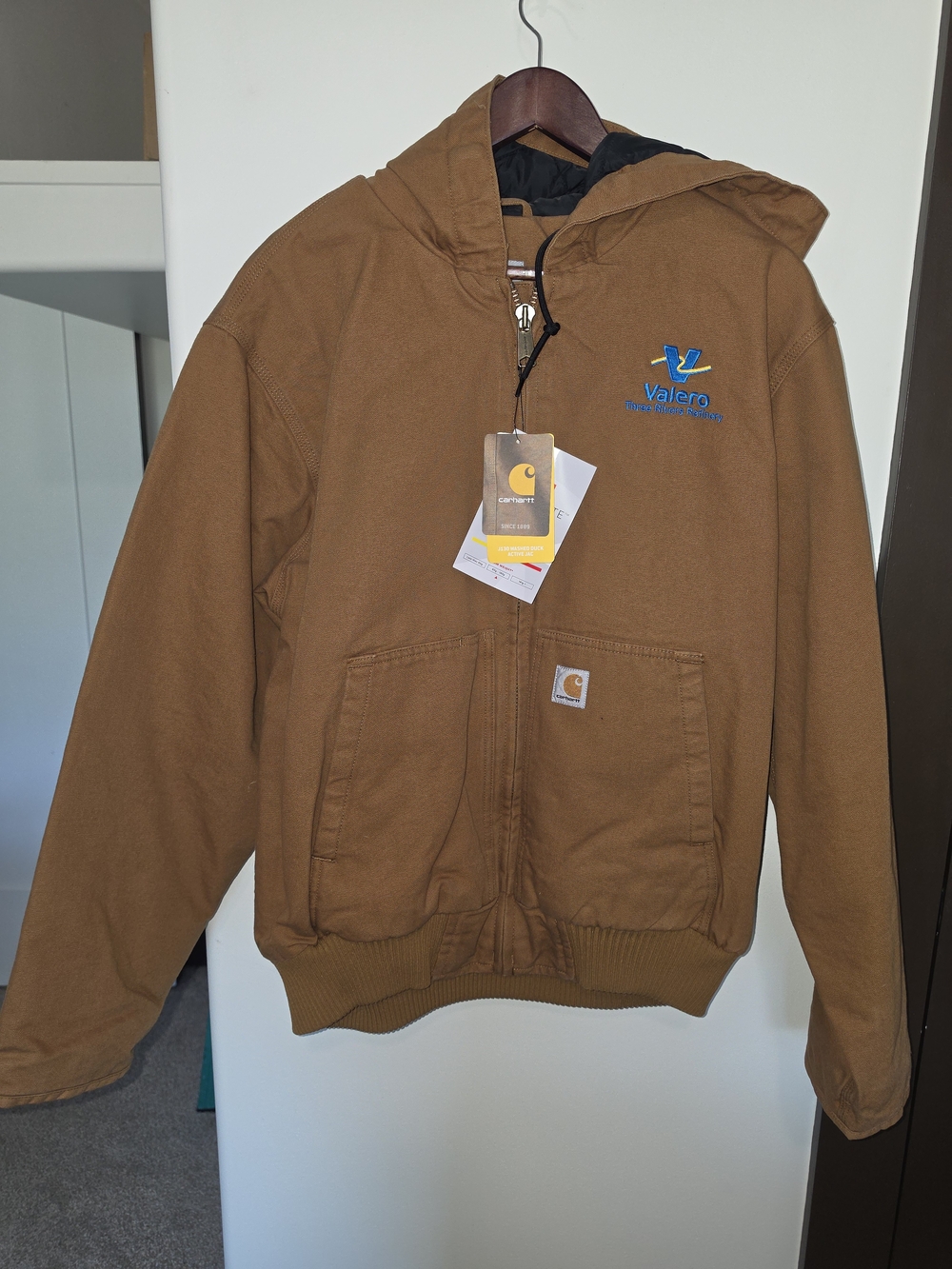 Carhartt Men's Brown Hooded Jacket- Large